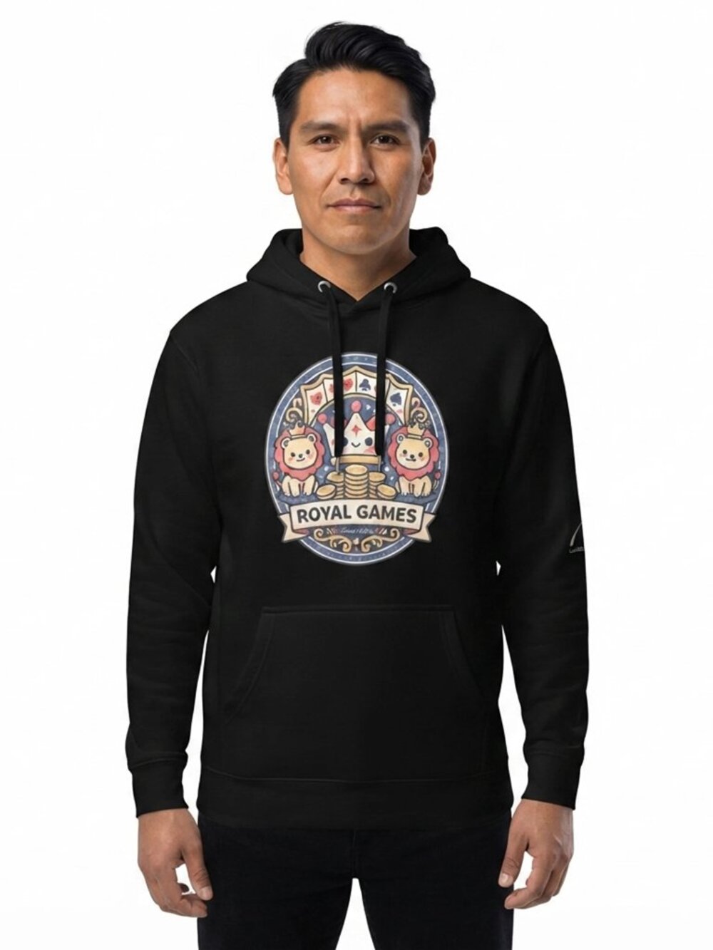 Cute Royal Games Lion Crown Graphic Hoodie